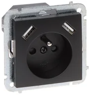 Gniazdka elektryczne - GNIAZDO POJEDYNCZE Z ZASILACZEM USB SANTRA/4188-19/EPN 230��V 16��A Elektro-Plast - miniaturka - grafika 1
