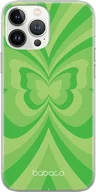 Etui i futerały do telefonów - Etui do Apple IPHONE 12 / 12 PRO Motyle 001 Babaco Nadruk pełny Zielony - miniaturka - grafika 1
