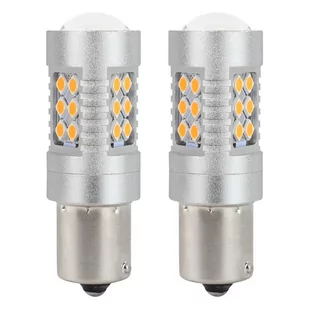 CANBUS AMiO Żarówki led 24smd 3030 1156 py21w) pomarańczowa 12v/24v - Żarówki samochodowe - miniaturka - grafika 1
