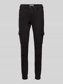 Spodnie damskie - Spodnie cargo o kroju regular fit z kieszeniami cargo - miniaturka - grafika 1