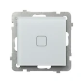 Wyłączniki światła i elektryczne - Wyłącznik dotykowy pojedynczy SONATA Touch - białe szkło szronione - miniaturka - grafika 1