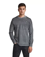 Koszulki męskie - G-STAR RAW Męska koszulka z długim rękawem z rozpylaczem pleców, Czarny (Dk czarny natrysk zewnętrzny C336-c577), S - miniaturka - grafika 1