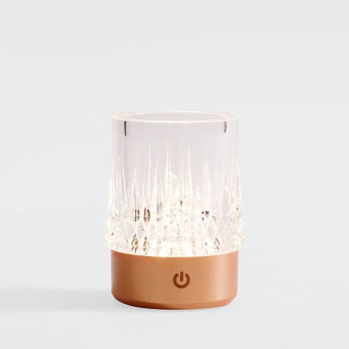 Lampa stołowa Zumaline Tarasowa lampa stołowa CRYSTAL NHTD-N08-RG LED 1W 3000K IP44 różowe złoto