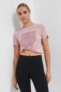 Koszulki sportowe damskie - Salewa t-shirt sportowy Pure Box kolor różowy - grafika 1