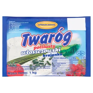 Twaróg Półtłusty Włoszczowski 1 Kg - Szybkie dania obiadowe - miniaturka - grafika 1