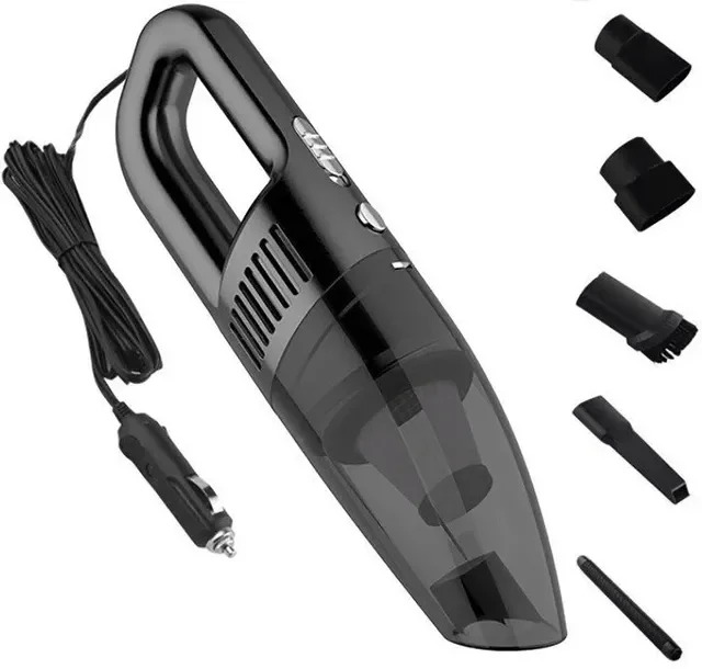 Odkurzacz Samochodowy Ręczny 12V Bezworkowy Filtr Hepa Mocny 120W +Końcówki