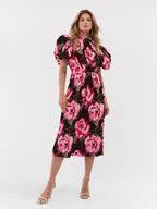 Sukienki - ROTATE Sukienka dzianinowa Jacquard Bell Maxi 1112452840 Kolorowy Regular Fit - miniaturka - grafika 1