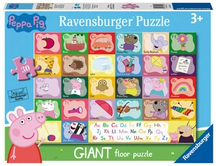 Ravensburger Świnka Peppa alfabet 24-częściowy gigantyczny puzzle podłogowe dla dzieci w wieku od 3 lat - wczesne uczenie się i rozwój 3116 - Puzzle - miniaturka - grafika 2