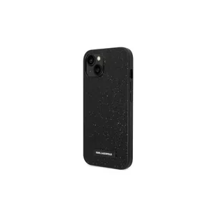 Karl Lagerfeld Nakładka do iPhone 14 Plus 6,7" KLHCP14MG2ELK czarna HC Solid Glitter Plaque Logo - Etui i futerały do telefonów - miniaturka - grafika 1