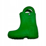 Kalosze damskie - Piankowe kalosze dziecięce zielone CROCS 27 - miniaturka - grafika 1