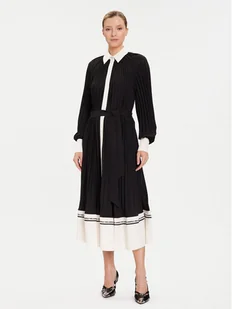 KARL LAGERFELD Sukienka koszulowa A4W13047 Czarny Regular Fit - Sukienki - miniaturka - grafika 1