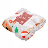 Koce - Koc 150 x 200 Mikrofibra Santa Świąteczny Szary2 - miniaturka - grafika 1