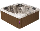 Baseny ogrodowe - HYDROSAN - Wanna SPA Jacuzzi ogrodowe z hydromasażem 5-osobowa 200x200 cm 230V CAPPUCCINO OBUDOWA KAWA SPA752 - miniaturka - grafika 1