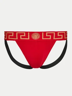 Versace Slipy Jock Strap AUU01017 1A1001 Czerwony - Majtki męskie - miniaturka - grafika 1