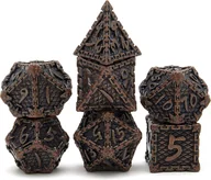 Gry planszowe - Kostki Rpg Miedziane Więzienie Zestaw 7 Metalowych Kości - miniaturka - grafika 1
