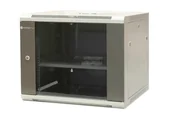 Akcesoria do serwerów - EmiterNet Szafa wisząca niedzielona 19'' 9U, drzwi blacha/szkło, 600×600×500mm szer./gł./wys. - miniaturka - grafika 1