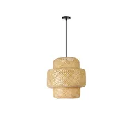 Lampy sufitowe - Immax 08268L - Żyrandol na lince HILO 1xE27/40W/230V śr. 47 cm bambus - miniaturka - grafika 1