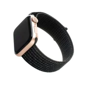 Akcesoria do zegarków - FIXED Nylon Strap do Apple Watch reflective black - miniaturka - grafika 1