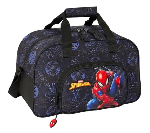 Safta SPIDERMAN ATTACK torba sportowa, plecak, idealny dla dzieci w różnym wieku, wygodna i wszechstronna, jakość i wytrzymałość, 40 x 23 x 24 cm, Czarny (Black), M, Casual