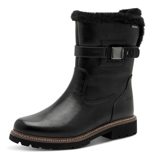 Tamaris Damskie WL Boot 1-26817-45 śniegowce, czarne, 41 EU, czarny, 41 EU