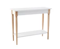 Konsole i sekretarzyki - Konsola RAGABA MAMO, biało-brązowa, 74x85x35 cm - miniaturka - grafika 1