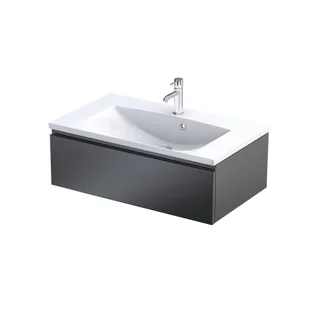 Szafka łazienkowa pod umywalkę Oristo Brylant 80 cm czarny mat OR36-SD1S-80-8 - Szafki łazienkowe - miniaturka - grafika 1