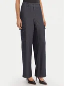 Spodnie damskie - Guess Spodnie materiałowe W6RB65 WL842 Granatowy Regular Fit - miniaturka - grafika 1