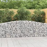 Ogrodzenia - VIDAXL Kosze gabionowe, 5 szt, 400x30x80/100 cm, galwanizowane żelazo - miniaturka - grafika 1