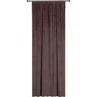 Zasłony - Zasłona z taśmą VELUTTO 140 x 260 cm, kolor brązowy - miniaturka - grafika 1
