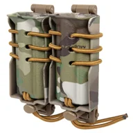 Amunicja i osprzęt ASG - Ładownica na 2 magazynki 9mm Wosport Urban Assault Quick Pull Multicam - miniaturka - grafika 1