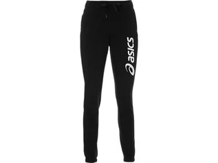 Spodnie damskie - Damskie spodnie do biegania Asics Big Logo Sweat Pants | BLACK/WHITE XS - grafika 1