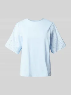 T-shirt z ażurowym wzorem model ‘YASLEX’ - Koszulki i topy damskie - miniaturka - grafika 1