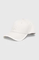 Czapki damskie - Tommy Hilfiger czapka z daszkiem bawełniana kolor szary z aplikacją - miniaturka - grafika 1