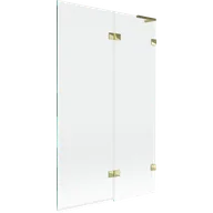 Parawany nawannowe - Mexen Lunar L parawan nawannowy 2-skrzydłowy prawy 110 x 150 cm, transparent, złoty - 897L-110-100-50-00-P - miniaturka - grafika 1