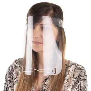 Przyłbica ochronna podologiczna na twarz wielokrotnego użytku przeźroczysta 1 szt - Przyłbice ochronne - miniaturka - grafika 1