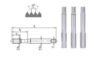 Fanar Gwintownik ręczny M8 3szt. A2-235801-0080 - Gwintowniki - miniaturka - grafika 1