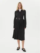 Sukienki - Tommy Hilfiger Sukienka koszulowa WW0WW48398 Czarny Regular Fit - miniaturka - grafika 1