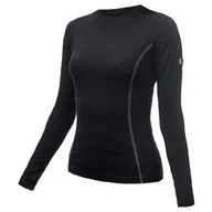 Koszulki sportowe damskie - Damska koszulka Sensor Merino Wool Active dł.r. Rozmiar: M / Kolor: czarny - miniaturka - grafika 1
