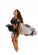 Stroje kąpielowe - JEDNOCZĘŚCIOWY STRÓJ KĄPIELOWY Z WYCIĘCIAMI KOSTIUM Z FRĘDZLAMI MONOKINI M - miniaturka - grafika 1