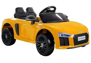 LEANToys   Auto na Akumulator Audi R8 Żółty - Pojazdy elektryczne dla dzieci - miniaturka - grafika 1