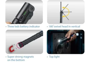 LATARKA INSPEKCYJNA 8W COB 800lm King Tony - Latarki - miniaturka - grafika 3