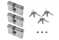 Zamki i wkładki - Wkładka ABUS E45N 35/40 nikiel KA01 w systemie jednego klucza ,(3 klucze do każdej wkładki) - miniaturka - grafika 1