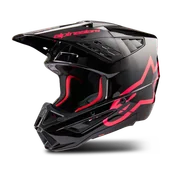 Kaski motocyklowe - Kask Cross Alpinestars SM5 Corp Czarny/RóżowyL - miniaturka - grafika 1