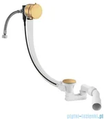 Syfony - Omnires syfon wannowy automatyczny z napełnianiem złoty szczotkowany TK132-PLUS-3.07+64-SGLB | - miniaturka - grafika 1