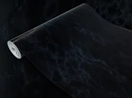 Meble modułowe i akcesoria - Samoprzylepna Okleina Meblowa Marmur Czarny Na Meble Regał Szafę 67x740 - miniaturka - grafika 1