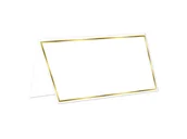 Kartki okolicznościowe i zaproszenia - Winietki Białe Ze Złotą Obwódką 10 Szt. - miniaturka - grafika 1