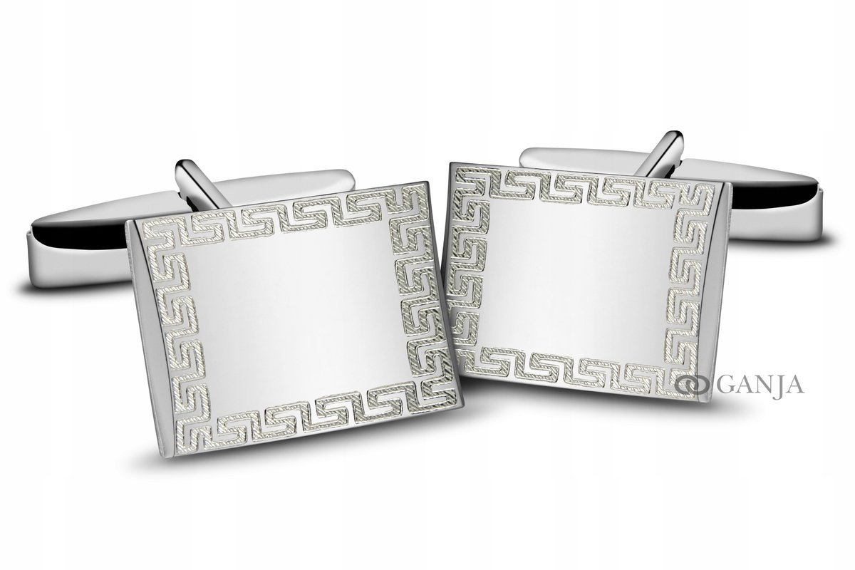 Spinki srebrne do mankietów 925 rodowane SP28 ŚLUB