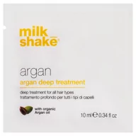 Maski do włosów - Milk Shake Argan Deep Treatment, Maska do włosów z olejkiem arganowym, nawilża i regeneruje, 10 ml - miniaturka - grafika 1