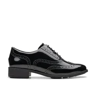 Moda i Uroda OUTLET - Clarks Premium Damskie Havisham Dąb Mary Jane Płaska, Czarna Patka, 7 UK, Czarny Pat, 40 EU - miniaturka - grafika 1