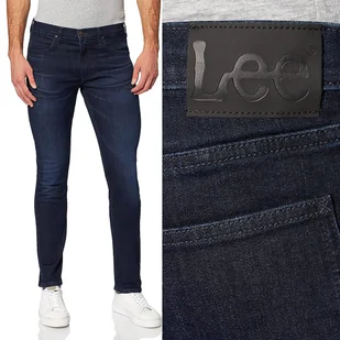 Lee Luke Slim Dark Park Granatowe Rurki W29 L32 - Spodnie męskie - miniaturka - grafika 1